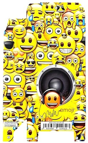 Zigaretten-Faltschachtel Emoji Musik Motiv 25er