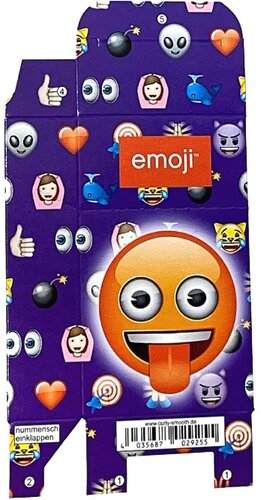 Zigaretten-Faltschachtel emoji Zunge Motiv 20er