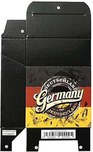 Zigaretten-Faltschachtel Germany Flagge Motiv 25er