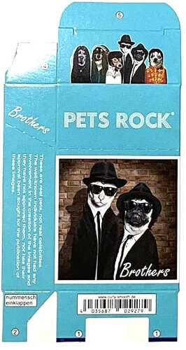 Zigaretten-Faltschachtel Pets Rock Brothers Motiv 20er Zigaretten-Faltschachtel Pets Rock Brothers Motiv 20er