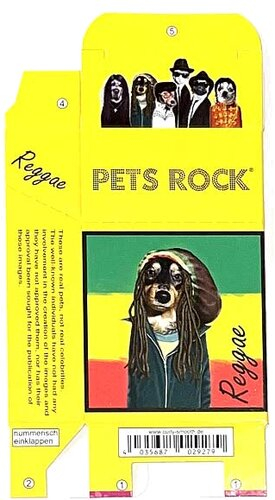 Zigaretten-Faltschachtel Pets Rock Reggae Motiv 20er