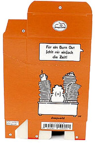 Zigaretten- Faltschachtel sheepworld Burn Out Motiv 25er Zigaretten- Faltschachtel sheepworld Burn Out Motiv 25er