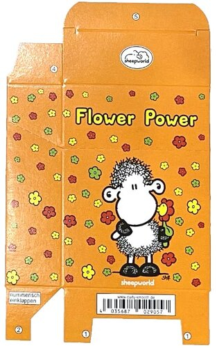 Zigaretten-Faltschachtel sheepworld Flower Power Motiv 25er Zigaretten-Faltschachtel sheepworld Flower Power Motiv 25er