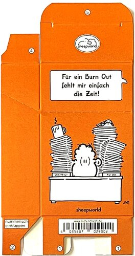 Zigaretten-Faltschachtel sheepworld Für ein Burn Out Motiv 20er