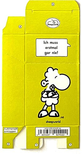 Zigaretten-Faltschachtel sheepworld Ich muss erstmal gar nix 20er