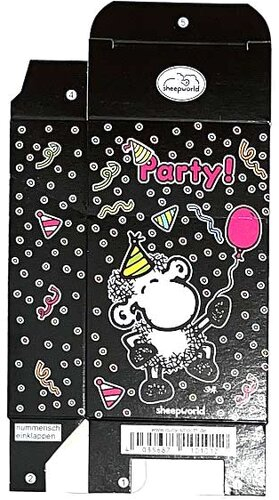 Zigaretten-Faltschachtel sheepworld Party Motiv 20er