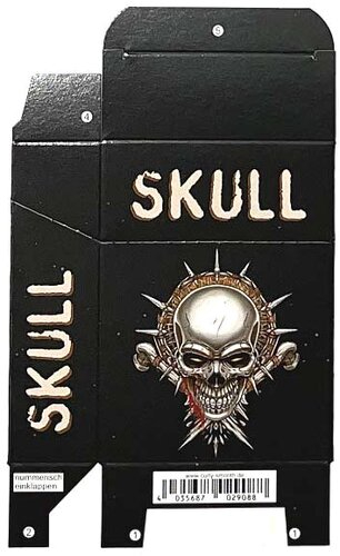 Zigaretten-Faltschachtel Skull Braun Motiv 25er