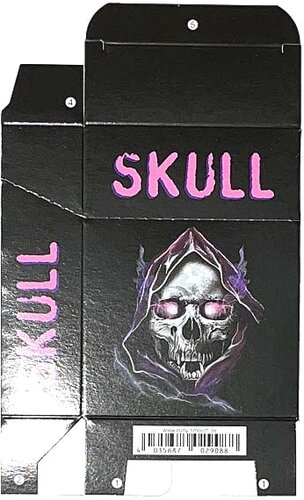 Zigaretten-Faltschachtel Skull Rosa Motiv 25er