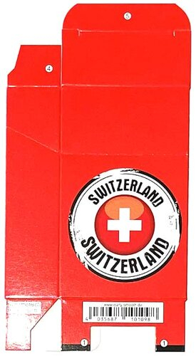 Zigaretten-Faltschachtel Switzerland Kreis Motiv 20er