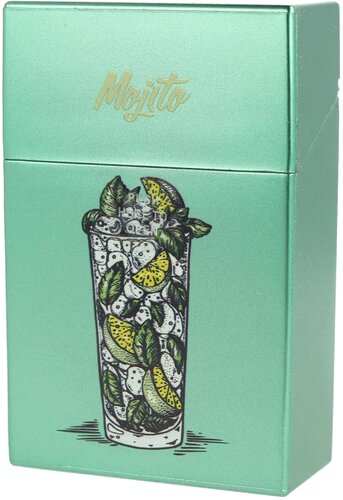 Zigarettenbox Champ Coktail Mojito Grün Nr.1 Zigarettenbox Champ Coktail Mojito Grün Nr.1