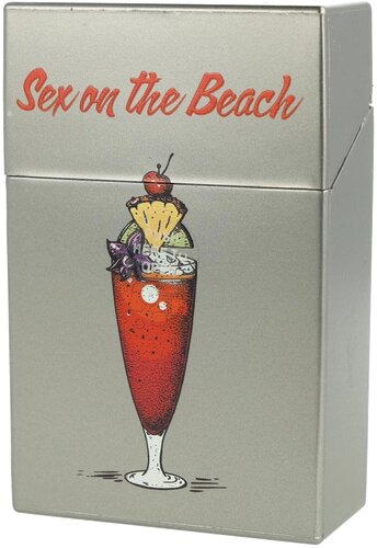 Zigarettenbox Champ Coktail Sex on the Beach Silber Nr.4 Zigarettenbox Champ Coktail Sex on the Beach Silber Nr.4