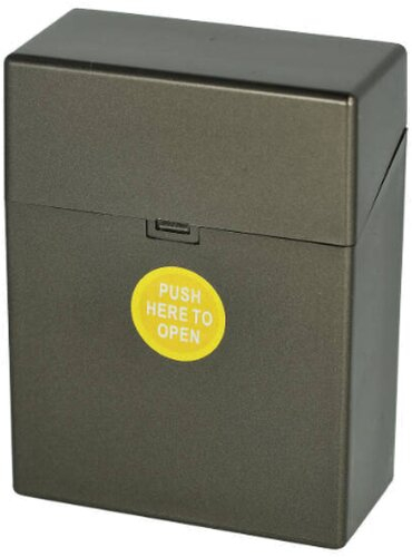 Zigarettenbox Kunststoffteilen 30er Clic Boxx braun-metallic