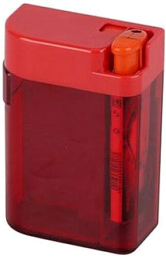 Zigarettenbox mit Piezofeuerzeug Rot 85mm Zigarettenbox mit Piezofeuerzeug Rot 85mm