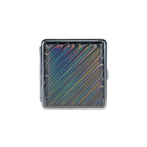 Zigarettenetui für ca. 20 Zigaretten, schwarz mit Regenbogenfarben Zigarettenetui für ca. 20 Zigaretten, schwarz mit Regenbogenfarben