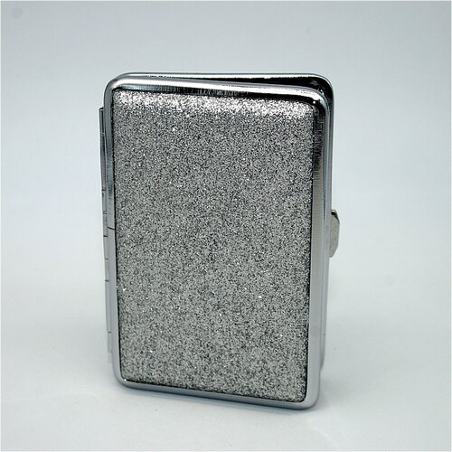 Zigarettenetui It´s cool Glitter, für 14 Zigaretten, silber Zigarettenetui It´s cool Glitter, für 14 Zigaretten, silber
