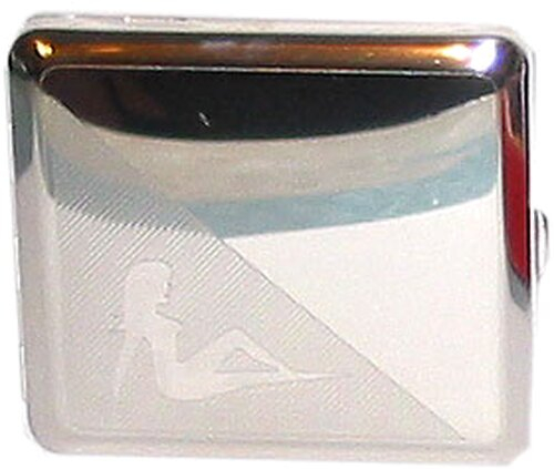 Zigarettenetui Metall mit Frauen Silhouette Zigarettenetui Metall mit Frauen Silhouette