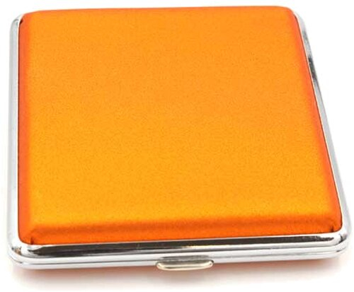 Zigarettenetui Metall Orange Glitzer 18er Zigarettenetui Metall Orange Glitzer 18er