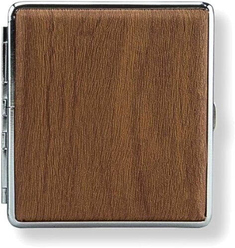 Zigarettenetui mit Holzoptik braun 20er