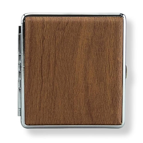 Zigarettenetui mit Holzoptik braun 20er Zigarettenetui mit Holzoptik braun 20er