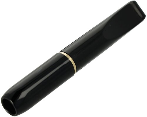 Zigarettenspitze ERMURI schwarz/gold mit Auswerfer 8.5cm