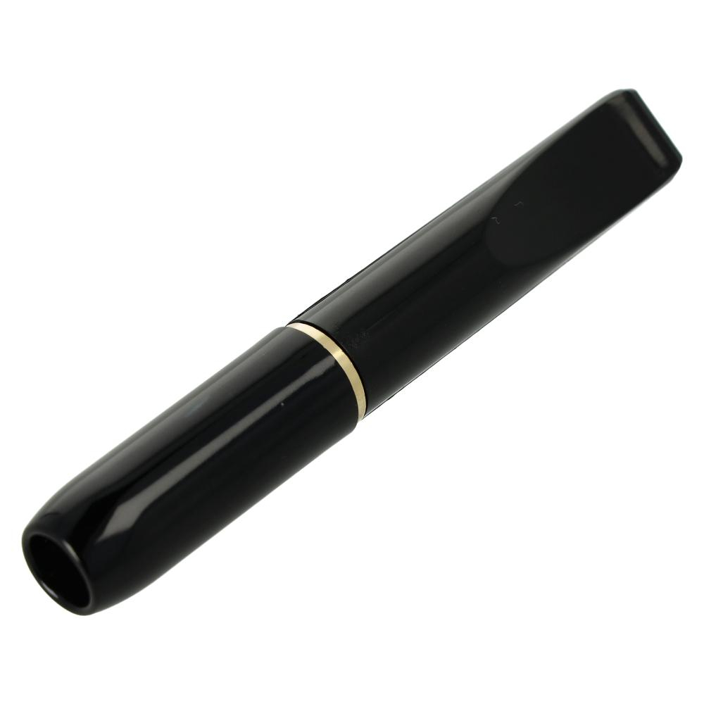 Zigarettenspitze ERMURI schwarz/gold mit Auswerfer 8.5cm Zigarettenspitze ERMURI schwarz/gold mit Auswerfer 8.5cm
