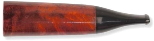 Zigarillospitze Bruyere orange/black Acrylmundstück 11mm mit Stoffbeutel Zigarillospitze Bruyere orange/black Acrylmundstück 11mm mit Stoffbeutel