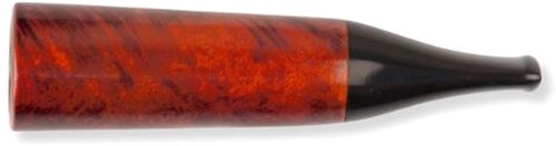 Zigarillospitze Bruyere orange/black Acrylmundstück 13mm mit Stoffbeutel Zigarillospitze Bruyere orange/black Acrylmundstück 13mm mit Stoffbeutel
