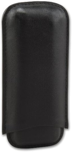 Zigarrenetui 2er Leder schwarz Corona kurz 14.5 x 7 cm Zigarrenetui 2er Leder schwarz Corona kurz 14.5 x 7 cm