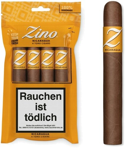 ZINO Nicaragua Toro Zigarren 4 Stück im Humibag