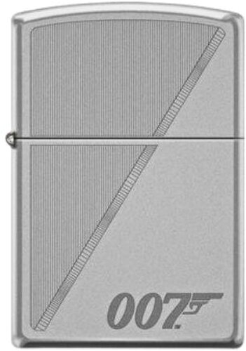 Zippo Feuerzeug 007 Diagonal Satin Finish gelasert