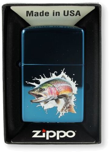 Zippo Feuerzeug Jumping Fish Design Zippo Feuerzeug Jumping Fish Design