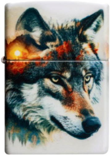 Zippo Feuerzeug 60007507 49352 Wolf and Mountain Design 540 Matte