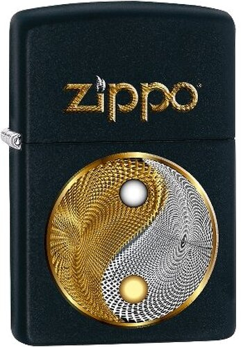 Zippo Feuerzeug Abstract Yin Yang schwarz matt Zippo Feuerzeug Abstract Yin Yang schwarz matt