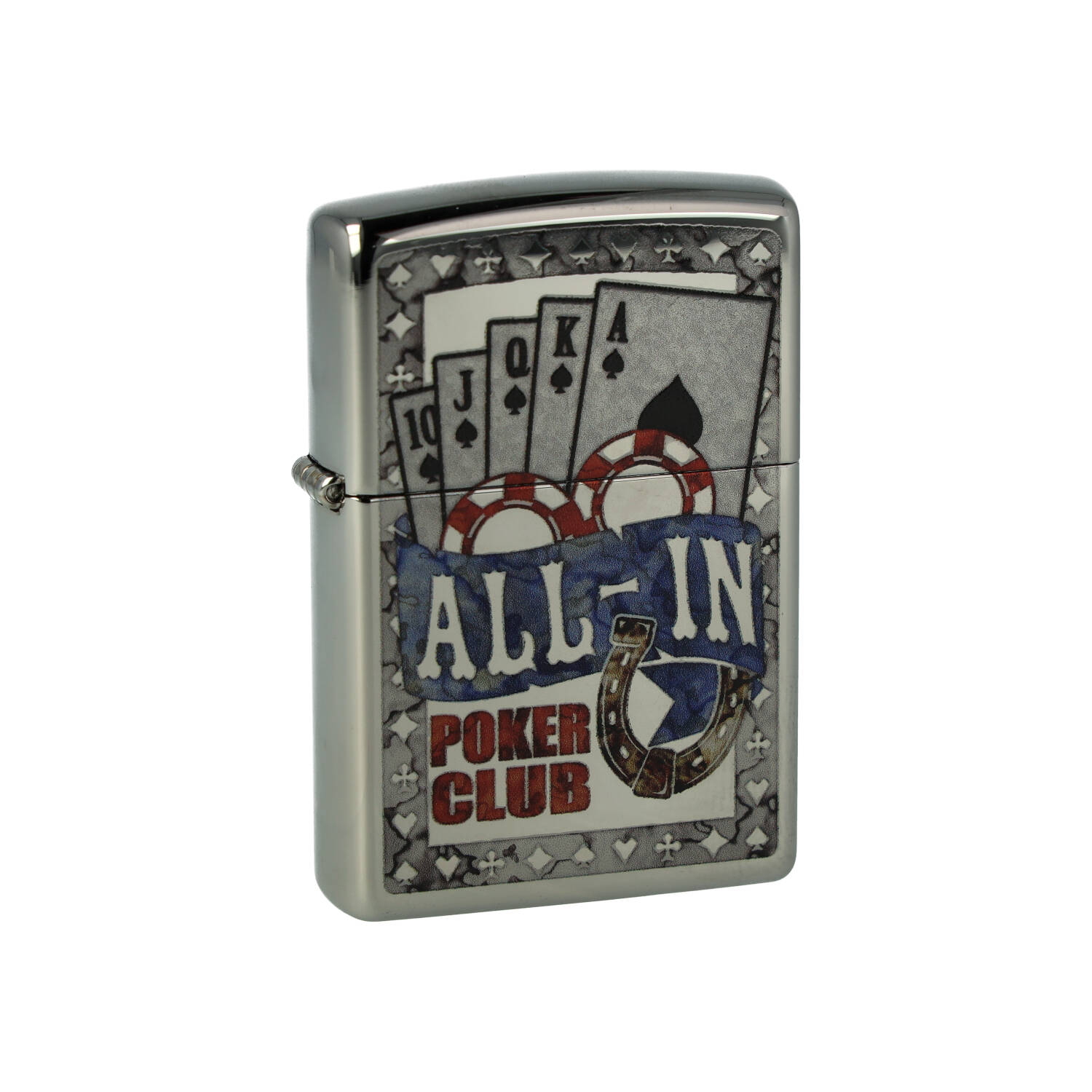 Zippo Feuerzeug All-In Poker Club Chrom Zippo Feuerzeug All-In Poker Club Chrom
