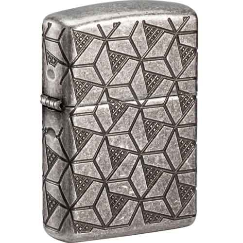 Zippo Feuerzeug Armor Case Geometric Pattern Zippo Feuerzeug Armor Case Geometric Pattern