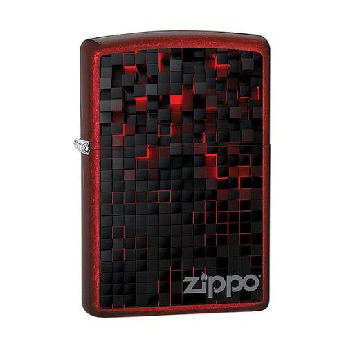 Zippo Feuerzeug Black Cubes Design Rot/Schwarz Zippo Feuerzeug Black Cubes Design Rot/Schwarz