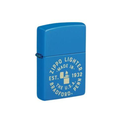 Zippo Feuerzeug Blue Matte gelasert Est. 1932 Zippo Feuerzeug Blue Matte gelasert Est. 1932