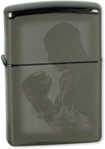 Zippo Feuerzeug Boxer Design High Polish Black