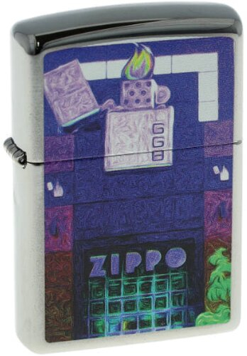 Zippo Feuerzeug Bunt mit Logo