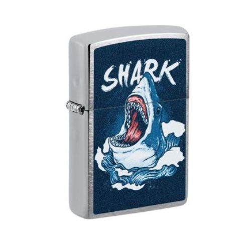 Zippo Feuerzeug Chrom gebürstet Color Shark Zippo Feuerzeug Chrom gebürstet Color Shark