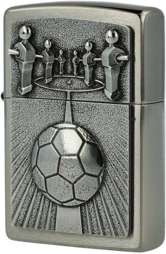 Zippo Feuerzeug Chrom gebürstet mit Plakette Kicker