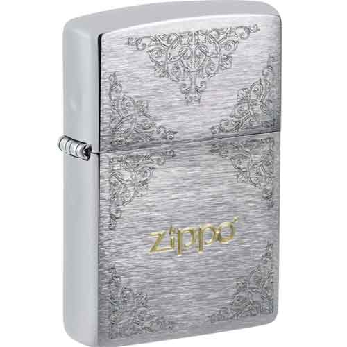 Zippo Feuerzeug chrom gebürstet TT Zippo Feuerzeug chrom gebürstet TT