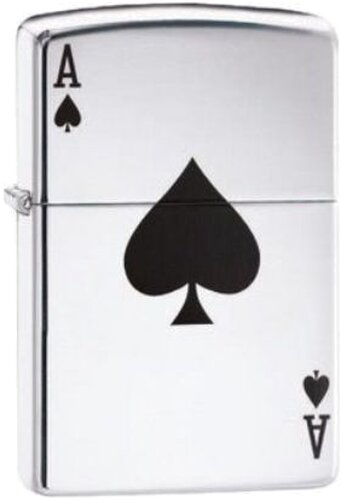 Zippo Feuerzeug Chrom poliert Color Lucky Ace Zippo Feuerzeug Chrom poliert Color Lucky Ace