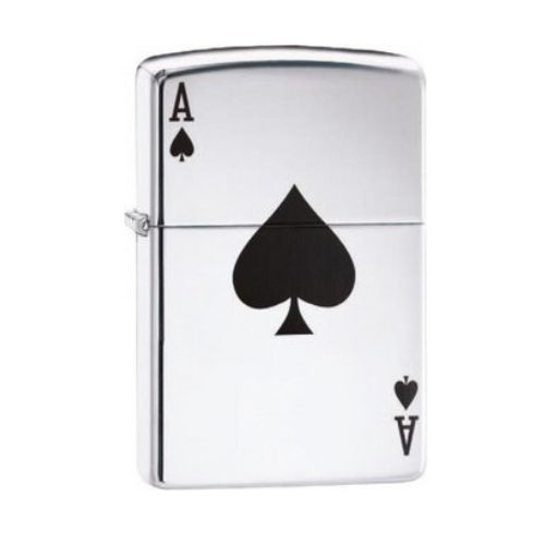 Zippo Feuerzeug Chrom poliert Color Lucky Ace Zippo Feuerzeug Chrom poliert Color Lucky Ace