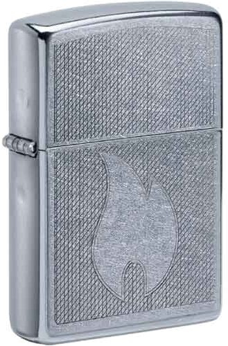 Zippo Feuerzeug chrom poliert graviert Zippo Flame