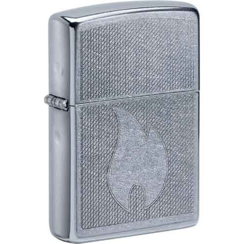 Zippo Feuerzeug chrom poliert graviert Zippo Flame Zippo Feuerzeug chrom poliert graviert Zippo Flame