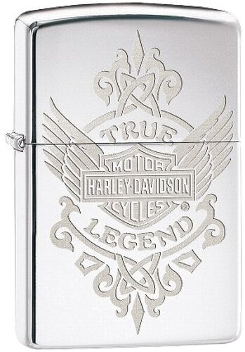 Zippo Feuerzeug chrom poliert Harley Davidson True Legend Zippo Feuerzeug chrom poliert Harley Davidson True Legend