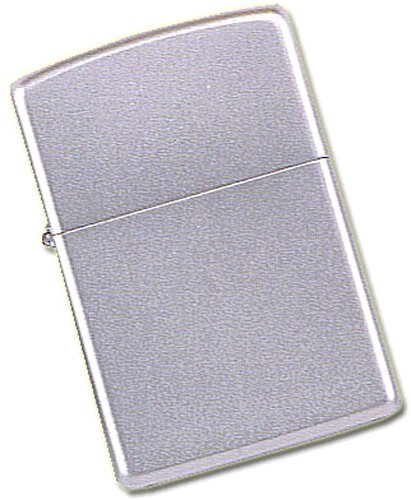 Zippo-Feuerzeug Chrom Satiniert Breit Zippo-Feuerzeug Chrom Satiniert Breit
