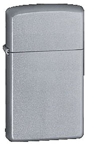 Zippo-Feuerzeug Chrom Satiniert Slim Zippo-Feuerzeug Chrom Satiniert Slim