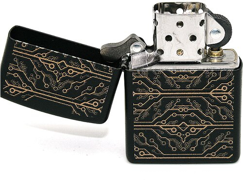 Zippo Feuerzeug Circuit Pattern Black matt Zippo Feuerzeug Circuit Pattern Black matt